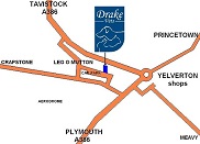 Map to Drake Vets Yelverton